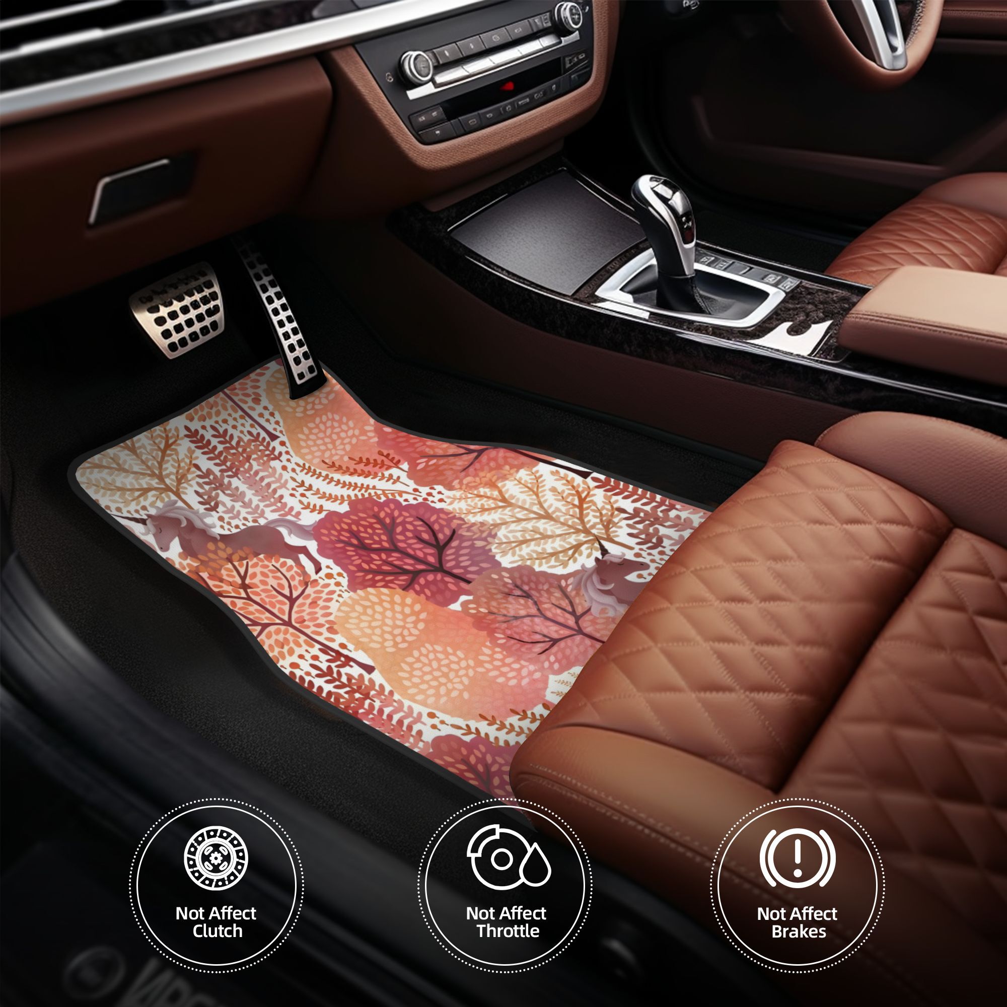 Interior Design Illustrated - 4pcs Hidden Unicorn Woods Autumn Reds