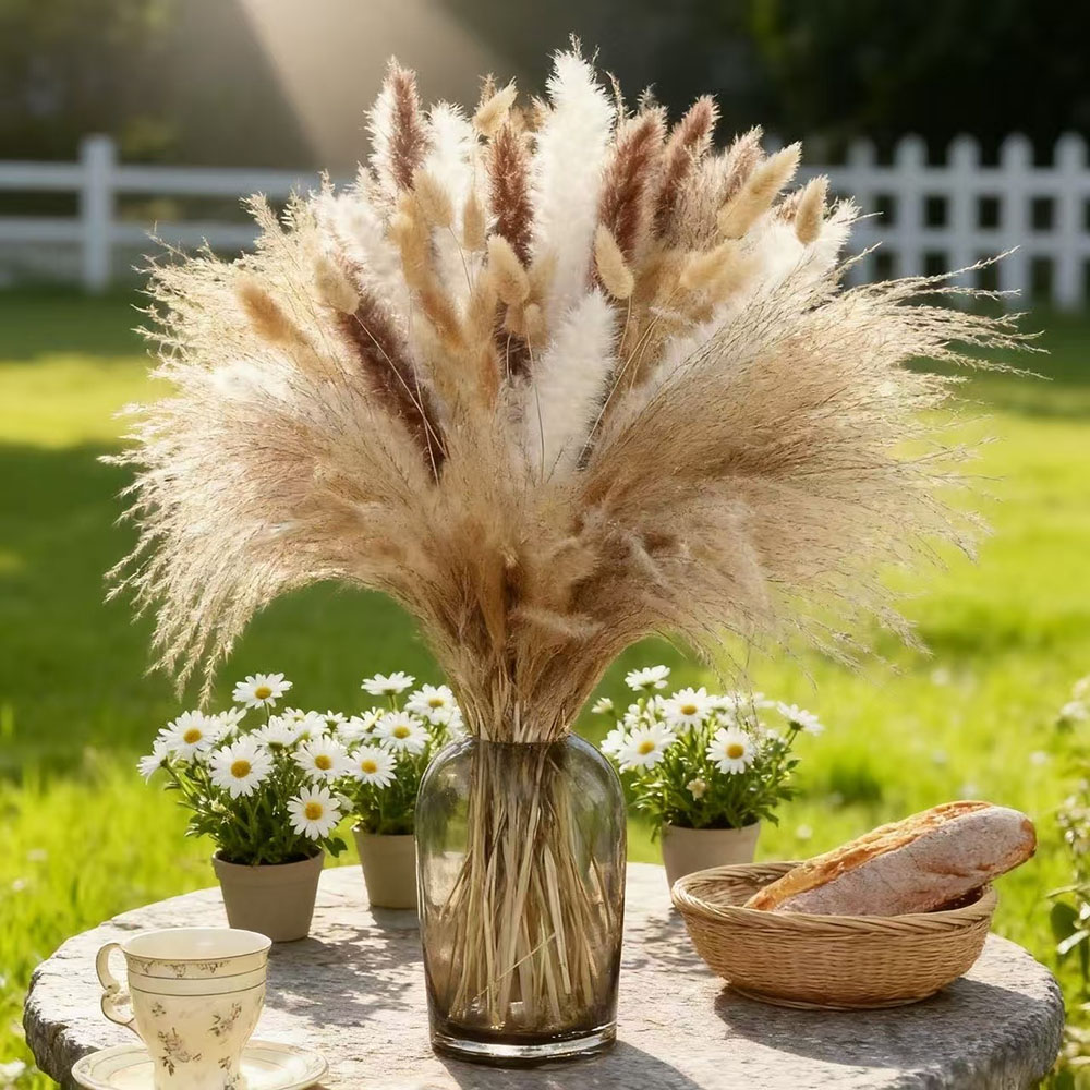 Natural Mixed Dried Flower Bou - đánh giá và giá Dried Pampas Bundle