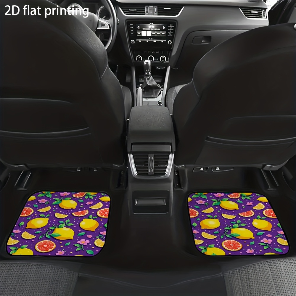 4pcs Car Floor Mats, Lemon And - đánh giá và giá Interior Design Illustrated