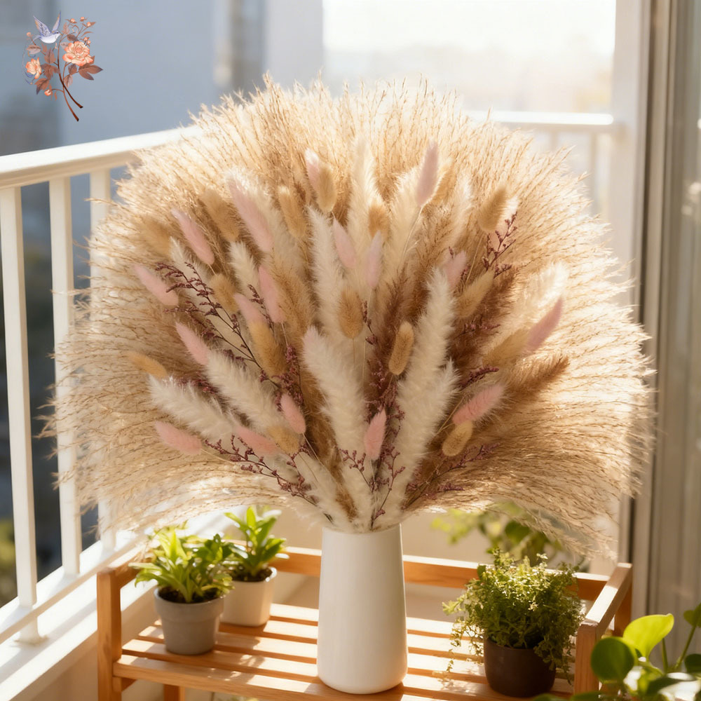 Fluffy Pampas Rabbit Tails Gra - đánh giá và giá Dried Pampas Bundle