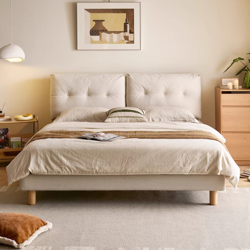 king size cream style bed 2 pe - đánh giá và giá Interior Design High End